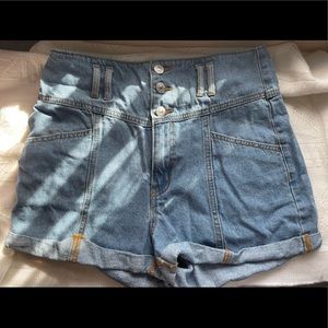 Medium- Washed Denim shorts